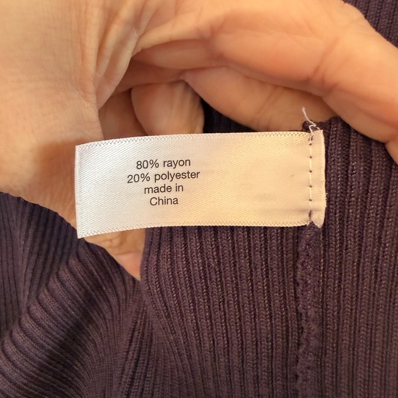 Lane Bryant Eggplant Purple Size 22/24 Square Neck Knit Sweater - Picture 5 of 9